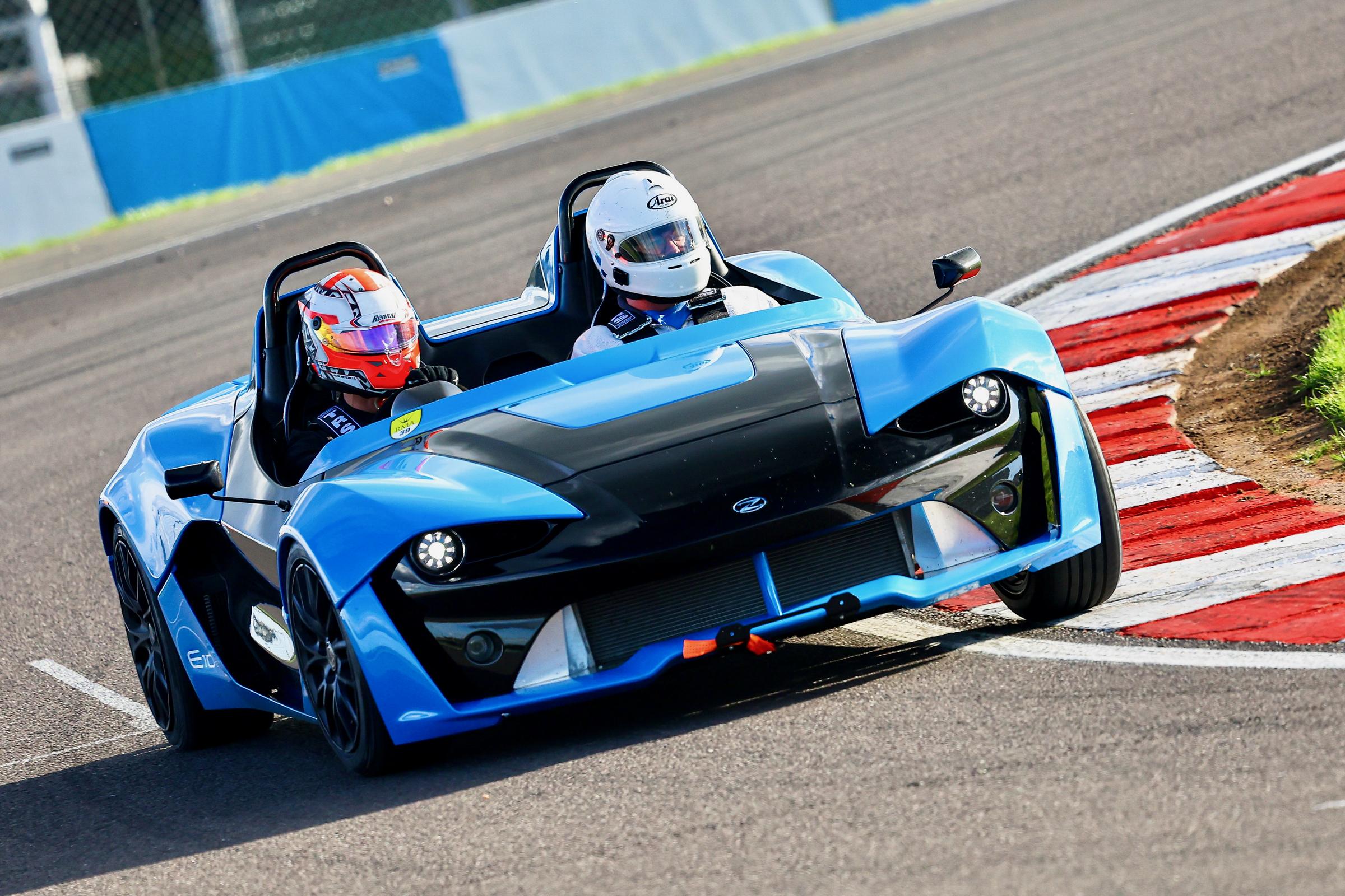 Zenos E10 cornering on track
